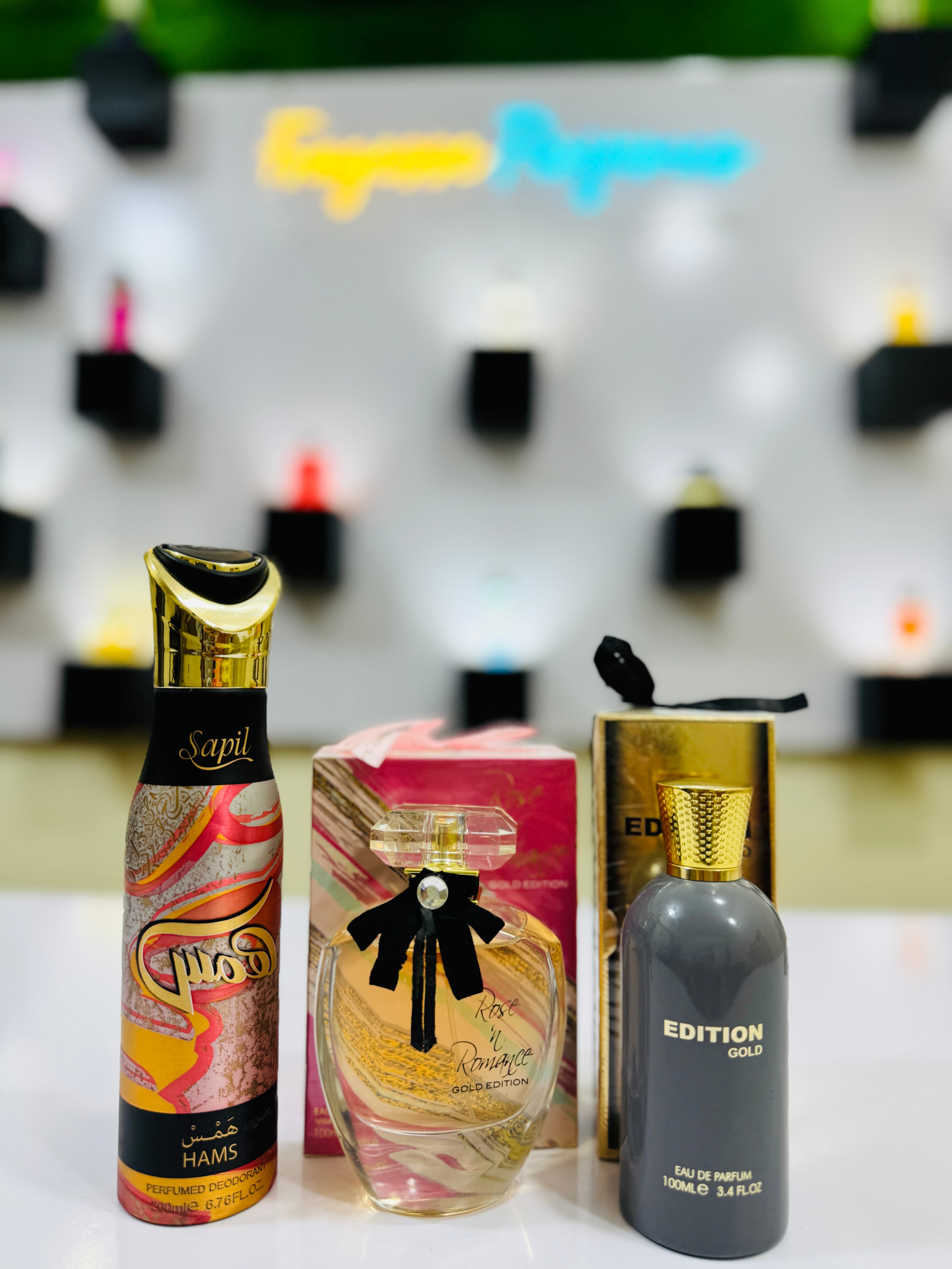 Imported Edition Gold, Rose N Romance with Body Spray Gift, Parcel Allow to Open