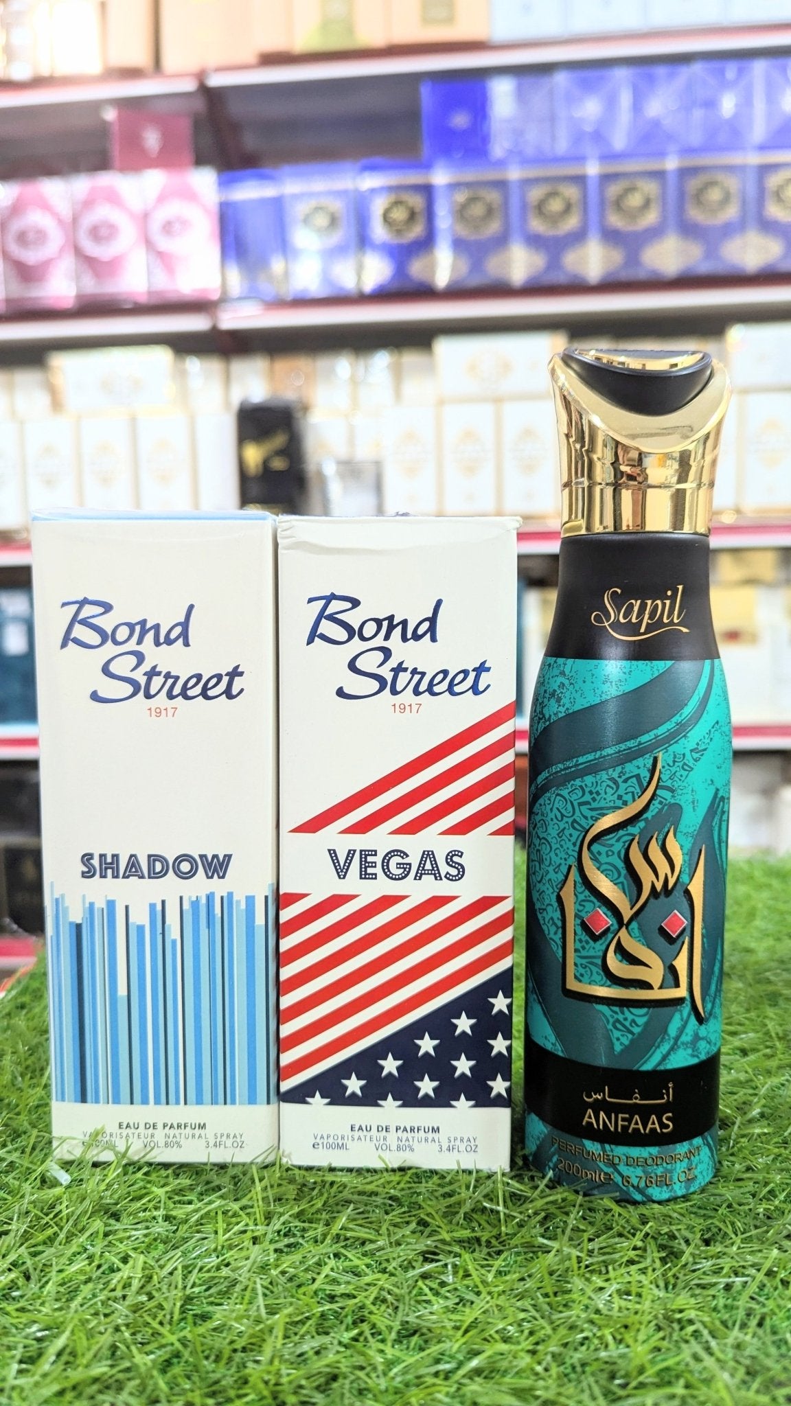 Branded Bond Street Shadow and Vegas Perfumes with Sapil Body Spray Gift, Parcel Allow to Open