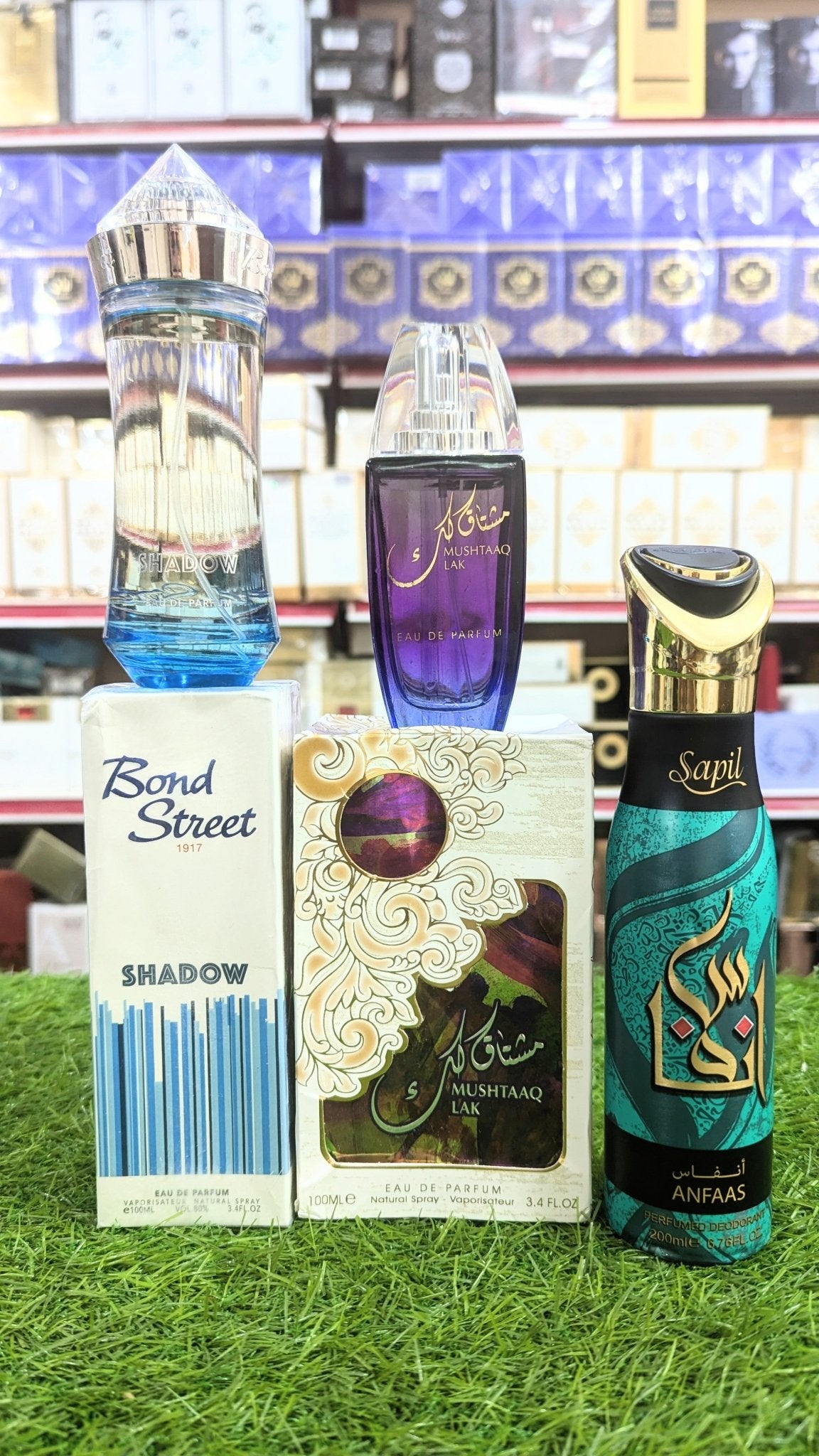 Mushtaaq Lak and Bond Street Shadow Perfume with Body Spray Gift, Parcel Allow to Open